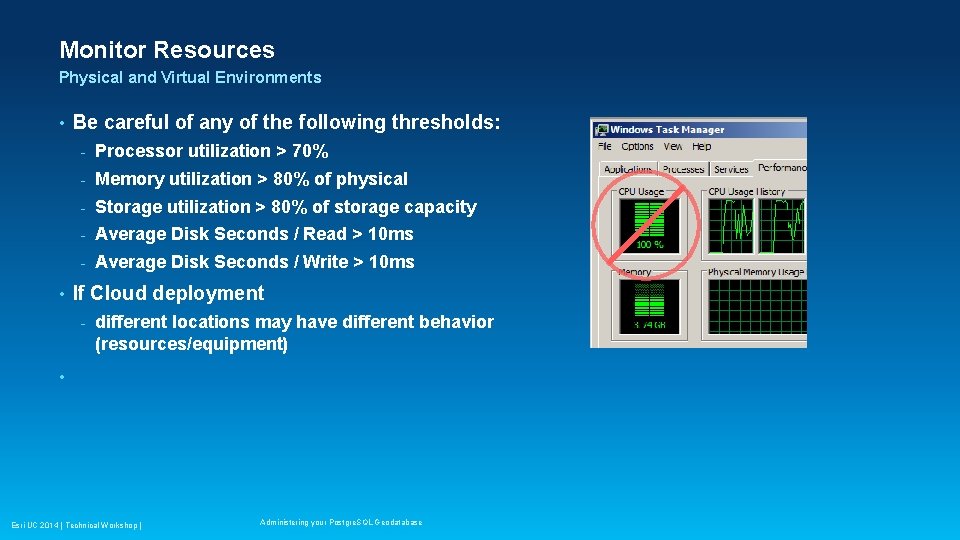 Monitor Resources Physical and Virtual Environments • • Be careful of any of the Monitor Resources Physical and Virtual Environments • • Be careful of any of the