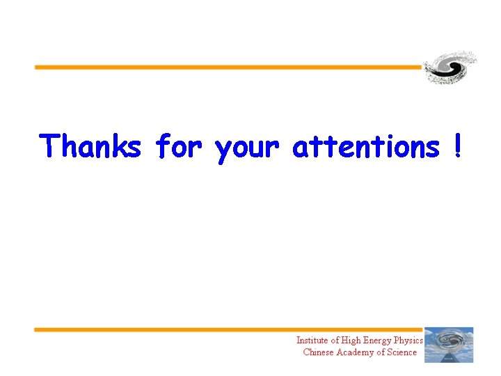 Thanks for your attentions ! 