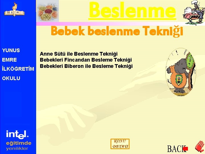 Beslenme Bebek beslenme Tekniği YUNUS EMRE İLKÖĞRETİM OKULU Anne Sütü ile Beslenme Tekniği Bebekleri