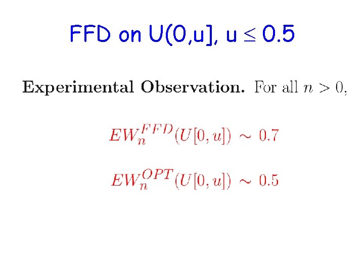 FFD on U(0, u], u 0. 5 