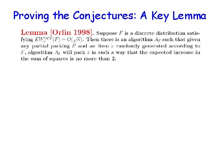 Proving the Conjectures: A Key Lemma 