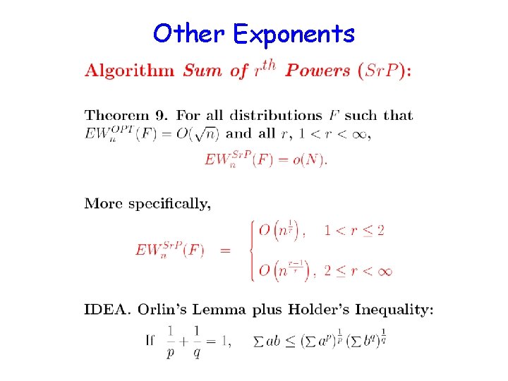 Other Exponents 