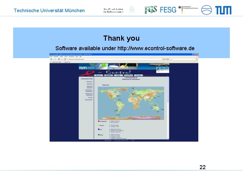 Thank you Software available under http: //www. econtrol-software. de 22 
