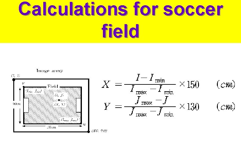 Calculations for soccer field 