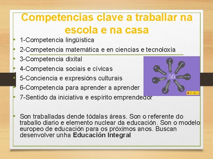  • • Competencias clave a traballar na escola e na casa 1 -Competencia