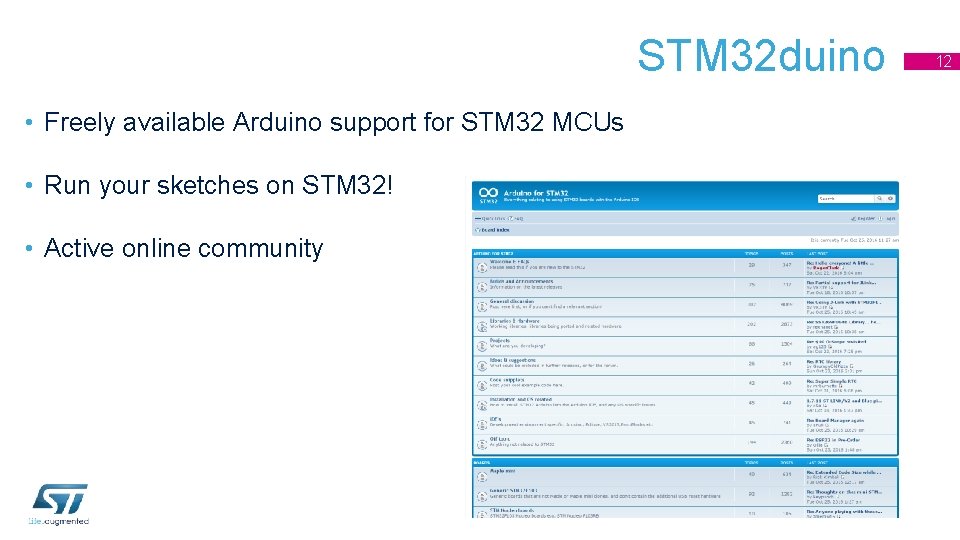 STM 32 duino • Freely available Arduino support for STM 32 MCUs • Run STM 32 duino • Freely available Arduino support for STM 32 MCUs • Run