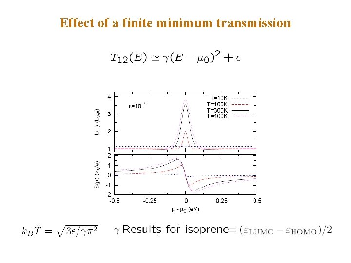 Effect of a finite minimum transmission 