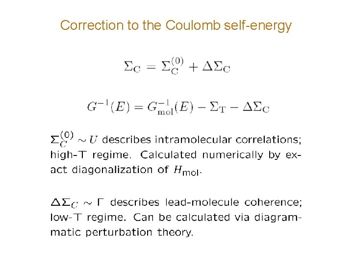 Correction to the Coulomb self-energy 