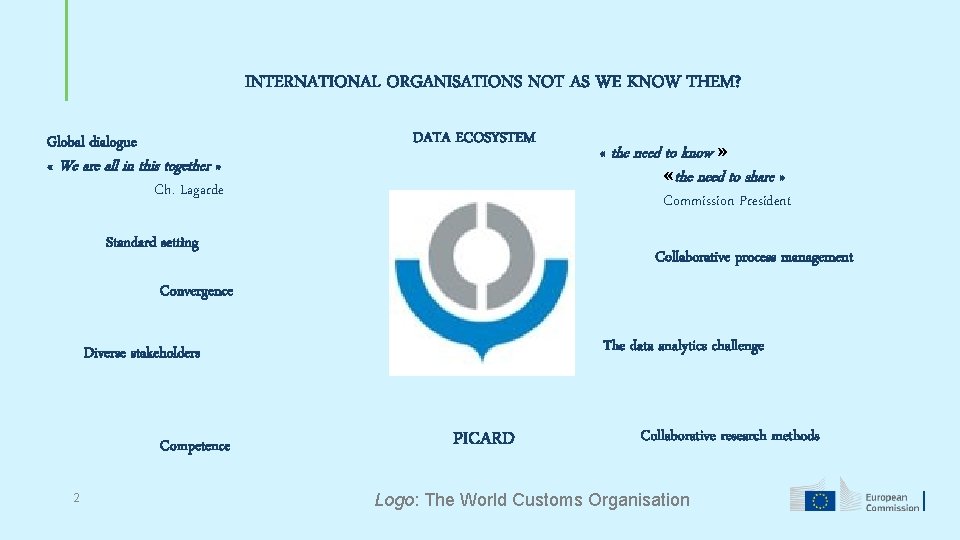 INTERNATIONAL ORGANISATIONS NOT AS WE KNOW THEM? Global dialogue « We are all in