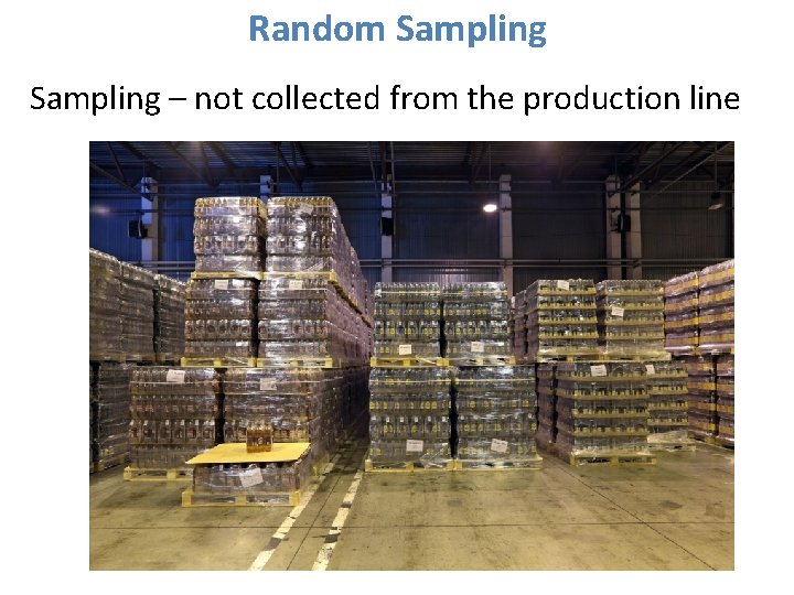 Random Sampling – not collected from the production line 