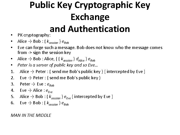  • • • 1. 2. 3. 4. 5. 6. Public Key Cryptographic Key