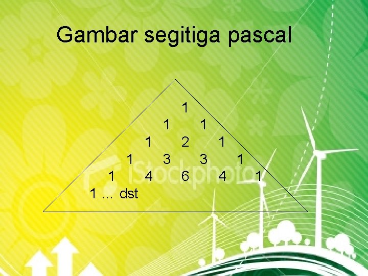 Gambar segitiga pascal 1 1 1 4 1 … dst 1 2 3 1