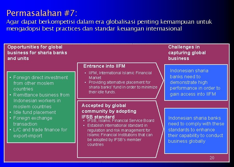 Permasalahan #7: Agar dapat berkompetisi dalam era globalisasi penting kemampuan untuk mengadopsi best practices