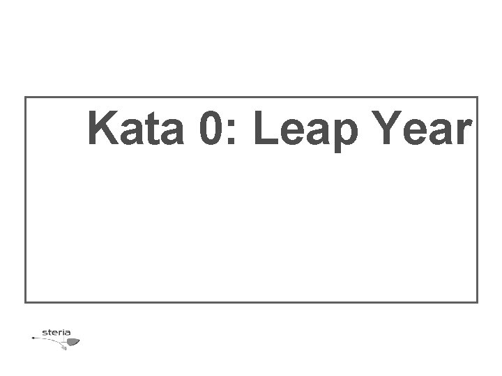 Kata 0: Leap Year 