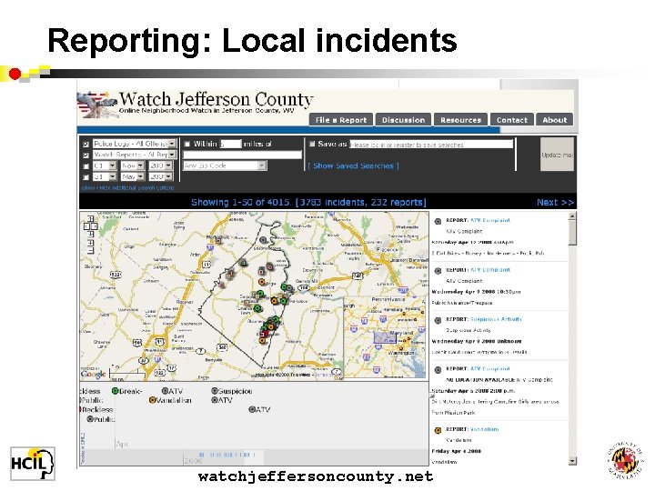Reporting: Local incidents watchjeffersoncounty. net 