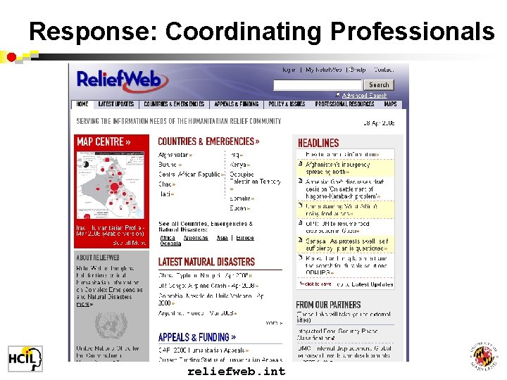 Response: Coordinating Professionals reliefweb. int 