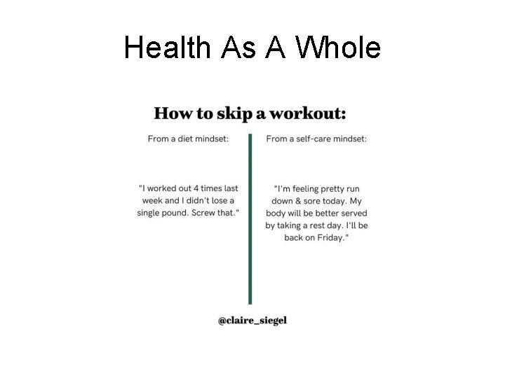 Health As A Whole 