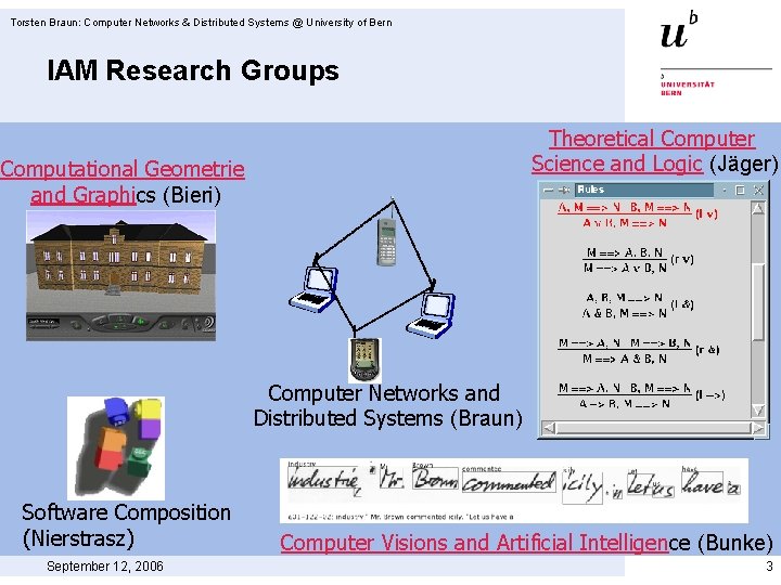 Torsten Braun: Computer Networks & Distributed Systems @ University of Bern IAM Research Groups