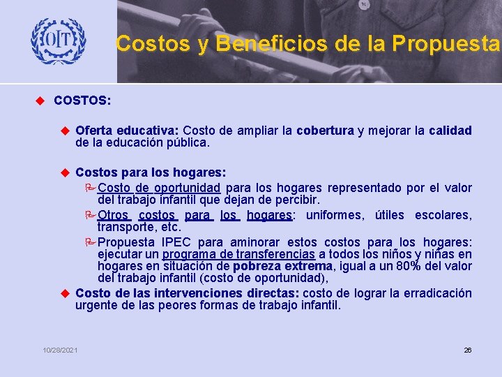 Costos y Beneficios de la Propuesta u COSTOS: u Oferta educativa: Costo de ampliar