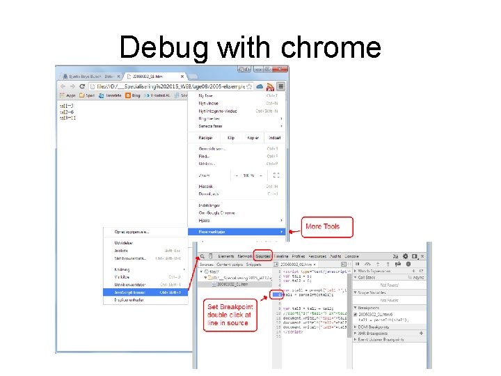 Debug with chrome 