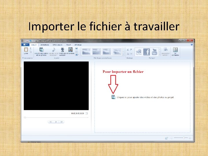 Importer le fichier à travailler 