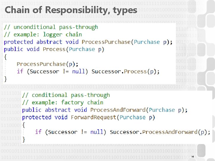 Chain of Responsibility, types 14 