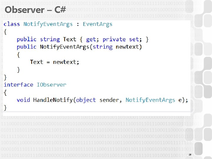 Observer – C# 26 