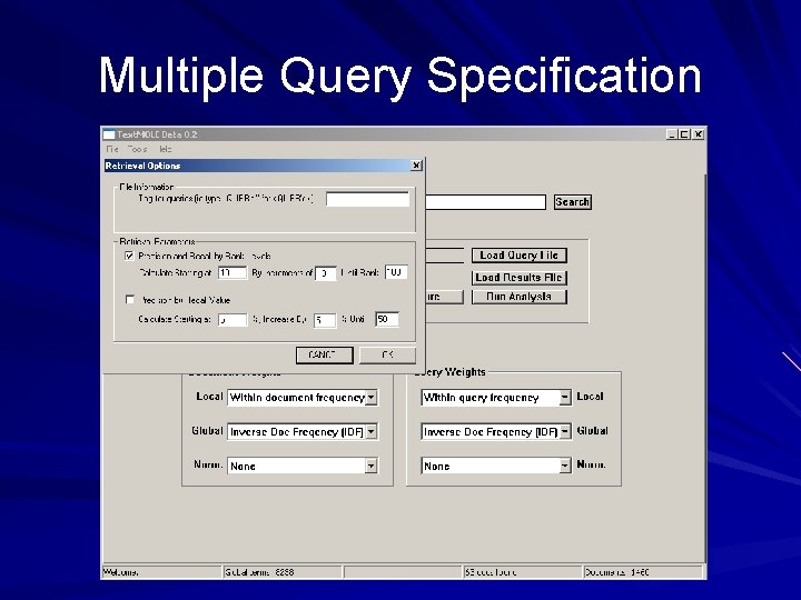 Multiple Query Specification 
