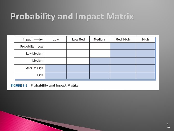 Probability and Impact Matrix 825 