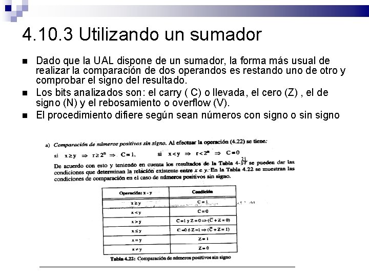 4. 10. 3 Utilizando un sumador Dado que la UAL dispone de un sumador,
