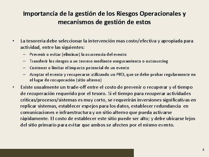 Importancia de la gestión de los Riesgos Operacionales y mecanismos de gestión de estos