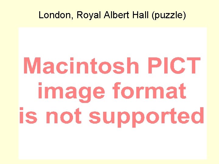 London, Royal Albert Hall (puzzle) 