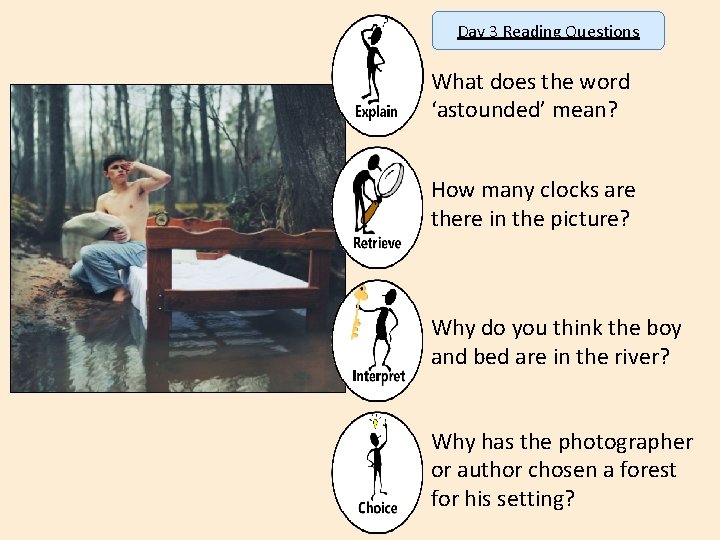 Day 3 Reading Questions What does the word ‘astounded’ mean? How many clocks are