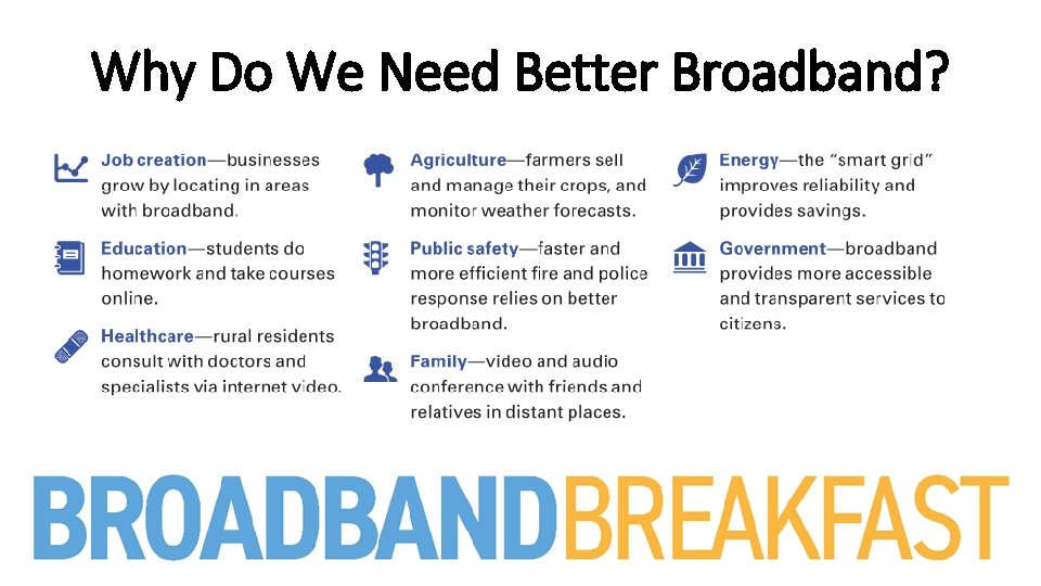 Why Do We Need Better Broadband? 