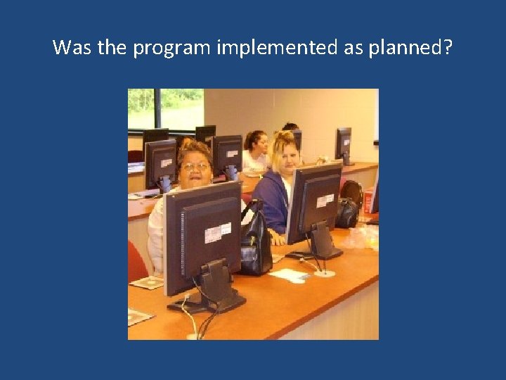 Was the program implemented as planned? 