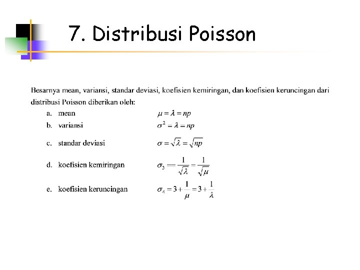 7. Distribusi Poisson 