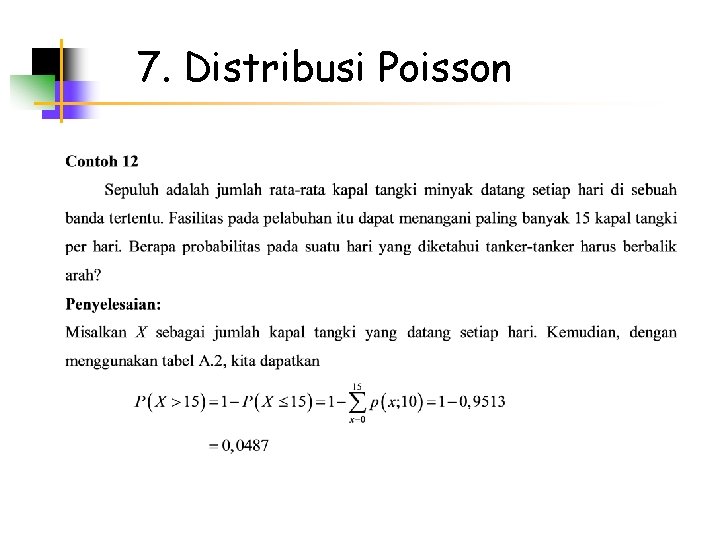 7. Distribusi Poisson 