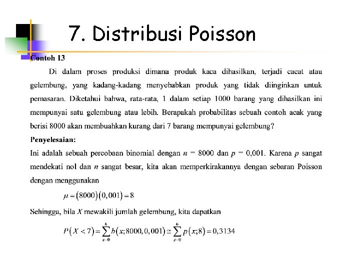 7. Distribusi Poisson 
