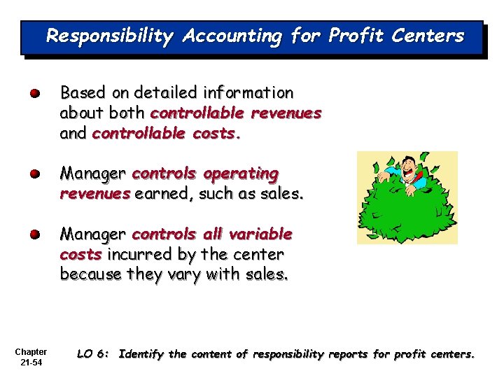 Responsibility Accounting for Profit Centers Based on detailed information about both controllable revenues and