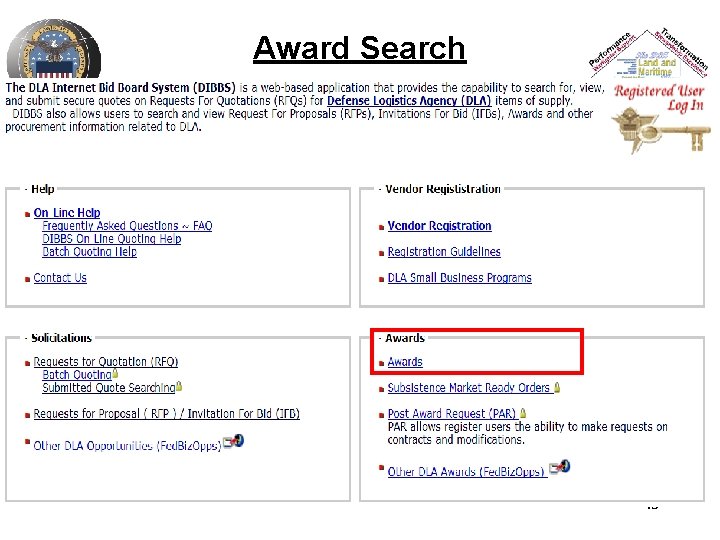 Award Search 45 