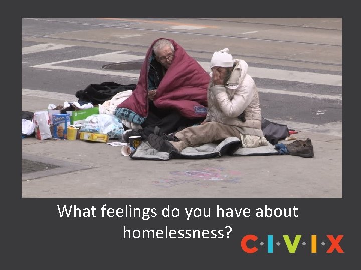 What feelings do you have about homelessness? 