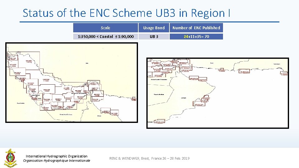 Status of the ENC Scheme UB 3 in Region I Scale Usage Band Number