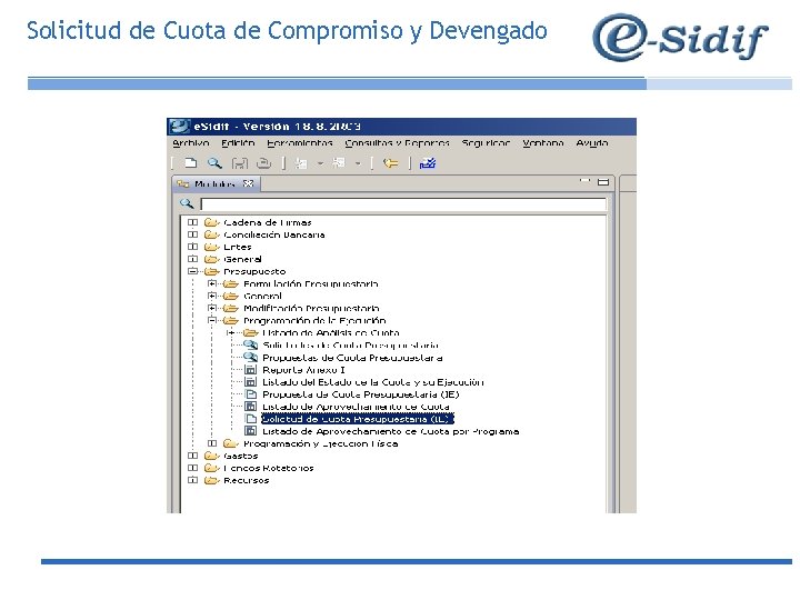 Solicitud de Cuota de Compromiso y Devengado Ministerio de Economía y Producción Secretaría de