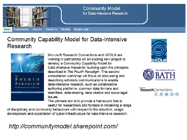 http: //communitymodel. sharepoint. com/ 