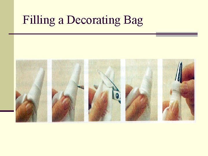 Filling a Decorating Bag 