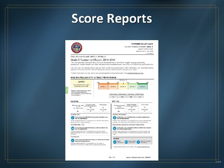Score Reports 106 