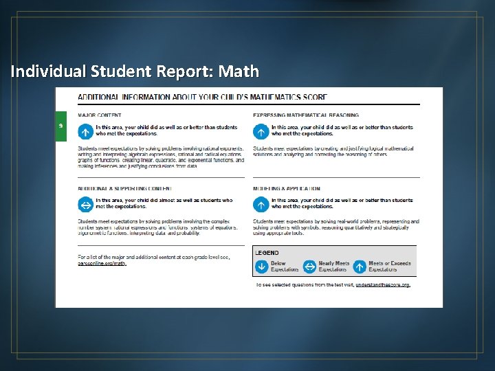 Individual Student Report: Math 