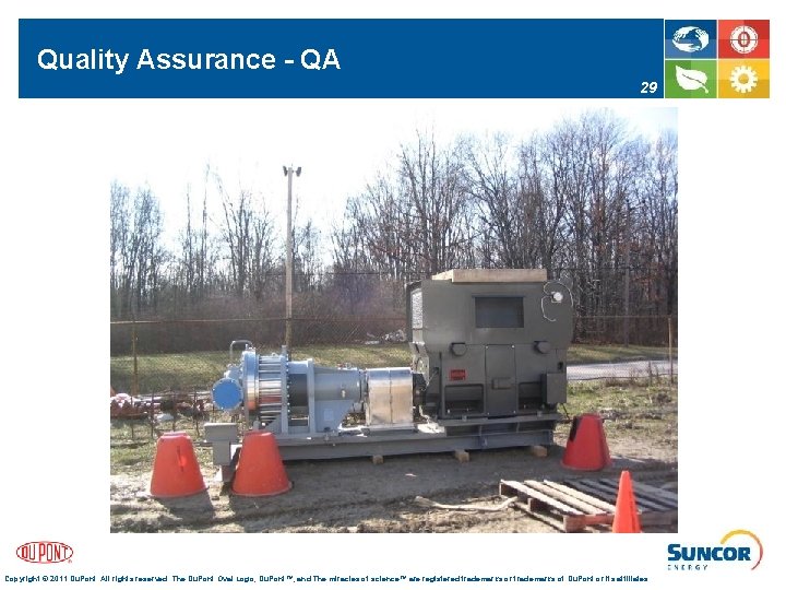 Quality Assurance - QA 29 Copyright © 2011 Du. Pont. All rights reserved. The