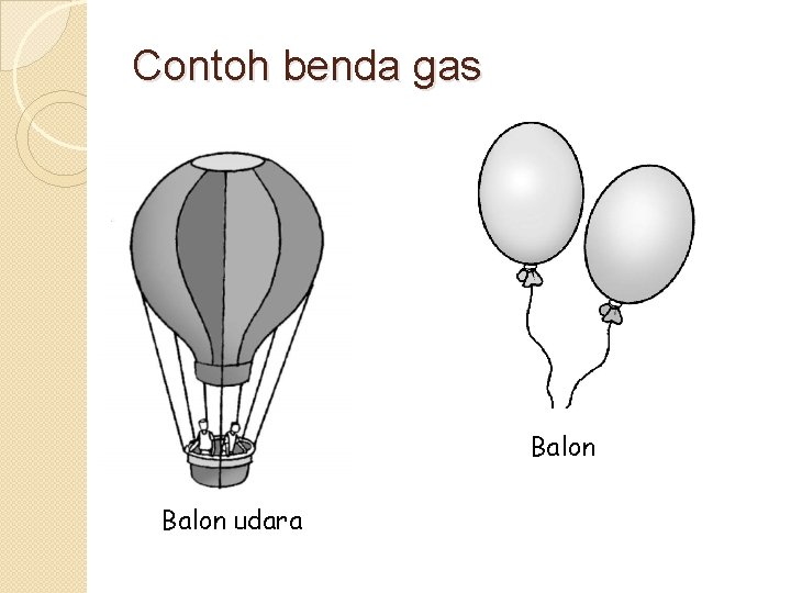 Contoh benda gas Balon udara 
