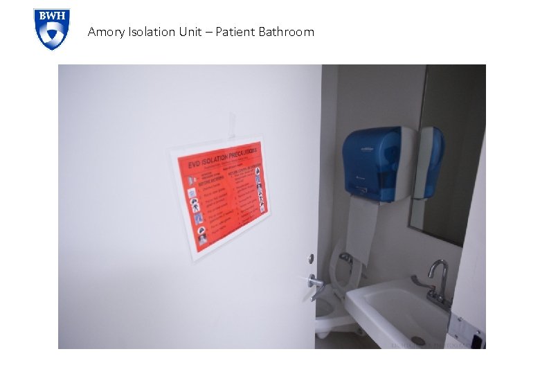 Amory Isolation Unit – Patient Bathroom 